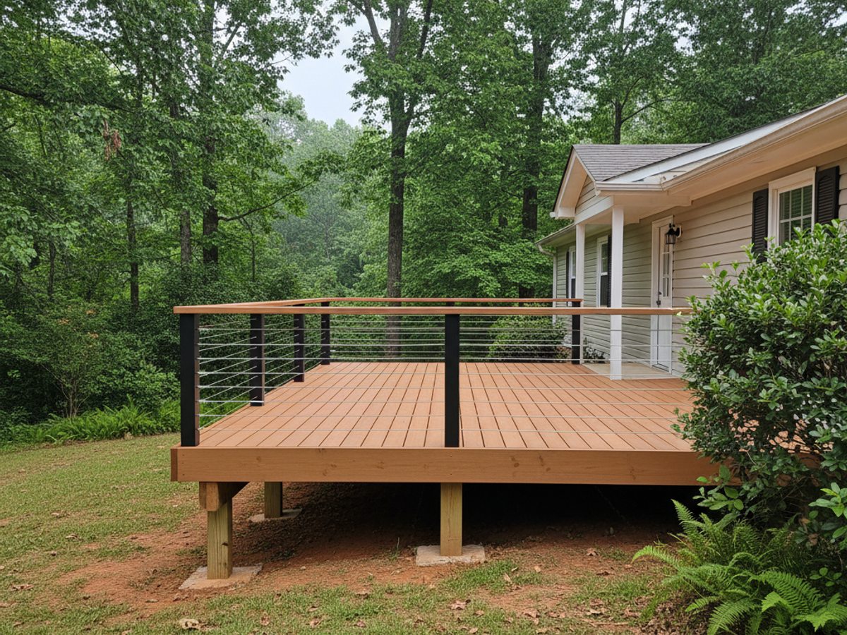 Custom Deck Design completed by Majestic Deck Solutions in Marietta, GA