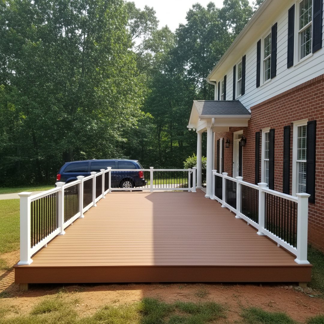 Screened-In Porch Construction completed by Majestic Deck Solutions in Powder Springs, GA